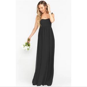 Show Me Your Mumu June Maxi Dress Black Chiffon Small